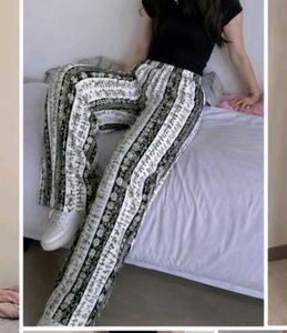 #💚➕🤍 combination printed palazoo for daily wear