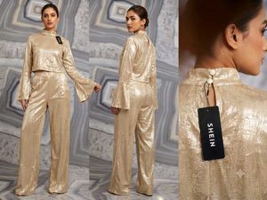 Sparkly Gold Two-Piece Set