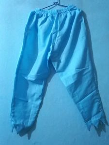 Light Blue Kurti with Lace Detail