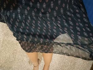 Boho Print Black Skirt