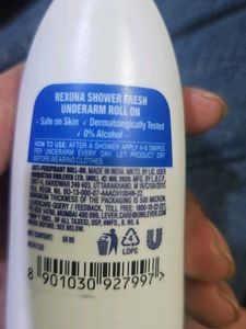 rexona deodrant shower fresh rollon