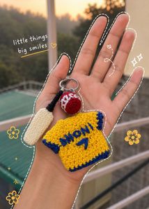 Crochet Cricket Jersey Keychain