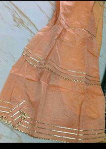 Elegant Peach Kurta Set with Dupatta