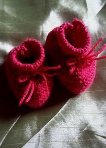 Cute Red Baby Booties
