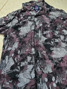 Men's Printed Short Sleeve Shirt- brand new