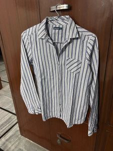 Classic Blue &amp; White Striped Button-Up Shirt