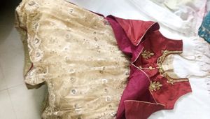 Silk and net Stone Work Dress