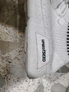 White Breathable Knit Sneakers | Lightweight Walki