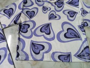 heart printed top