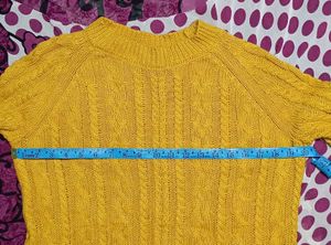 Mustard Cable Knit Pullover