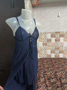 nevy blue nightgown
