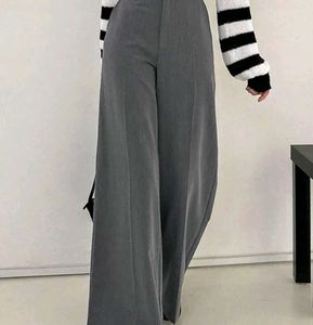 SAVANA Korean Fit Straight Wide Trousers