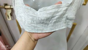 Light Grey V-Neck Cropped Top bra