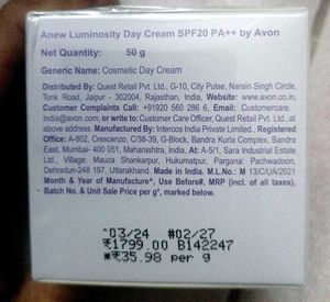 Anew Luminosity Day Cream SPF20