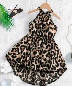 Leopard Print Halter Dress