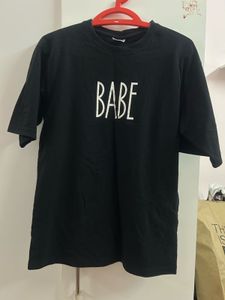 SALE - Black "Babe" Graphic T-Shirt