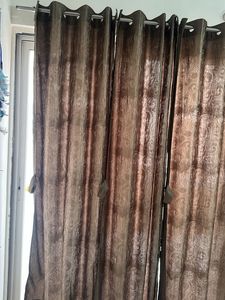Combo of 3- Full Size Elegant Brownish Curtains