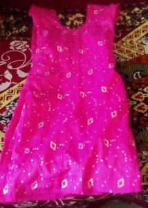 Vibrant Pink Bandhani Print Kurta