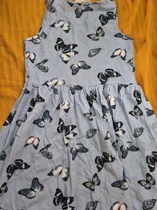 H&amp;M Blue Butterfly Dress
