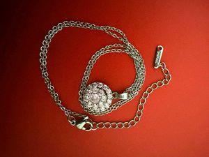 Antitanish Delicate Pink Crystal Pendant Necklace
