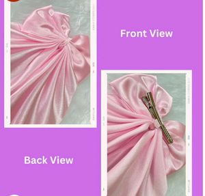 Satin Long Tail Hair Bow  Clip