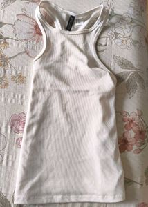 H&M White Racerback Tank Top