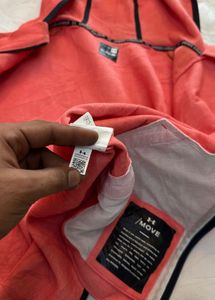under Armour Men's Red Hooded Zip-Up Jacket