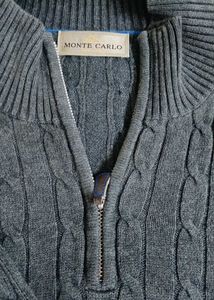 Grey Cable Knit Sweater