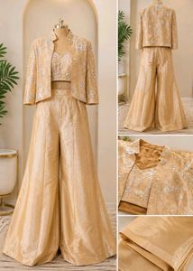 price drop 📉 Luxury Golden Beige Co-Ord Set