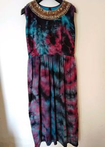 Ethnic Gown with Embellished Neckline