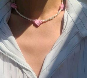Pink Beaded Necklace Set any three at 500