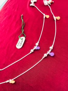 Pure Silver Payal (wt:-14.200g)