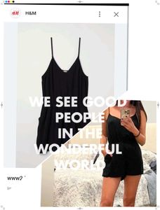 H&M Black Sleeveless Romper