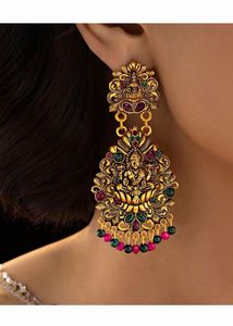 Anti-turnish Exquisite Antique Gold Tone Lakshmi E