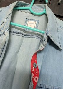 Light Wash Denim Shirt Dress