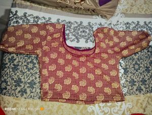 Elegant Maroon & Gold Banarasi blouse