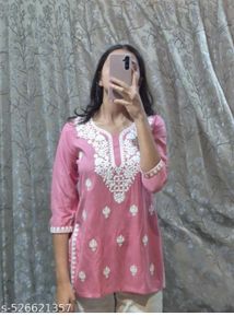 pink beautiful short kurti