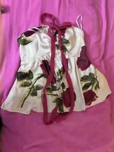 NEW Floral Print Tie Top
