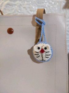 Crocheted Doraemon bag Charm