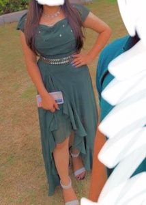 off shoulder skirt and top