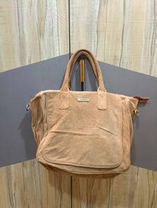Stylish Tan Suede Hobo Bag