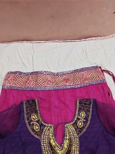 Vibrant Pink &amp; Purple Lehenga Choli