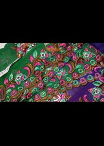 Beautiful Purple Embroidered Dress Material