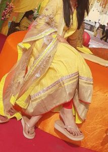 Yellow Embroidered Kurta Set with Designer Dupatta