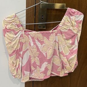 Floral Print Crop Top