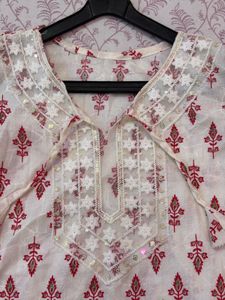 Cotton Kurta with Floral Print