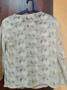 Sheer Lace Top &amp; Striped Tank Set