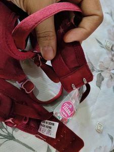 Maroon Padded Bra with Tags