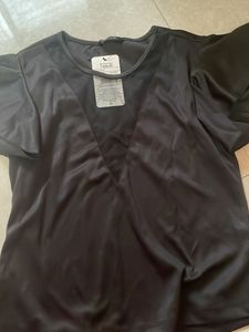 Chic Black V-Neck Top