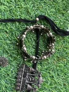 Oxidised Silver Necklace Set with Earrings